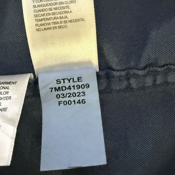 Lucky Brand Snap Front Western Utility Shirt Blue Long Sleeve Mens Size XL - Picture 11 of 13